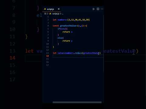 JavaScript's Reduce Method | How to find the greatest value of an array #javascript  #coding