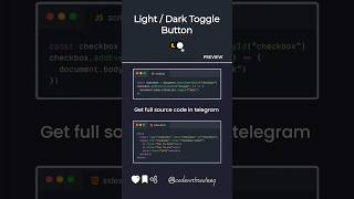 Light -Dark Toggle button 🔘  #html5 #programming #subscribe #webdevelopment #codinglife