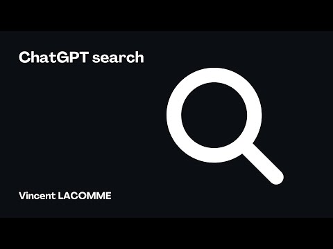ChatGPT search - le moteur de recherche au sein de ChatGPT - Démonstration