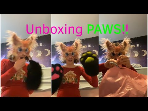 Unboxing my FIRST HANDPAWS for my Dino mask! (TW: Scissors)