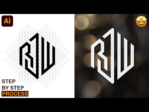 RJW Logo Design In Illustrator Tutorial✨ | Letter Logo Design | Logo Design Illustrator #illustrator