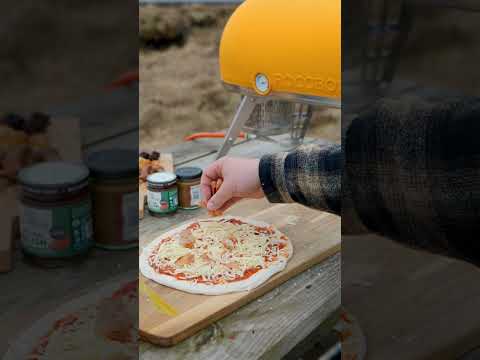 Cooking an Outdoor Breakfast Pizza on a Mountain #OutdoorCooking #BreakfastPizza #MountainCooking