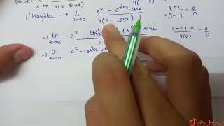 Solve: Lt_(x rarr0)(e^(x)-e^(sin x))/(4(x-sin x)) | CLASS 12 | NONE | MATHS | Doubtnut
