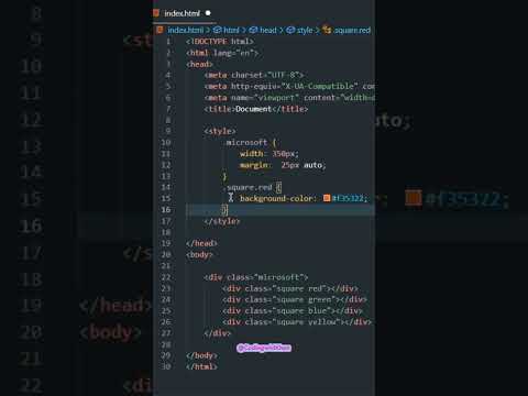How to make Microsoft Logo l Microsoft Logo l HTML l CSS l html CSS l Web Development Tutorial