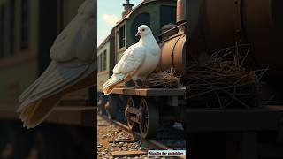 Pigeon make next on the train 🚂🕊️ #youtubeshorts #shorts #ai #viralstory