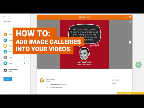 How to add an image gallery into your video