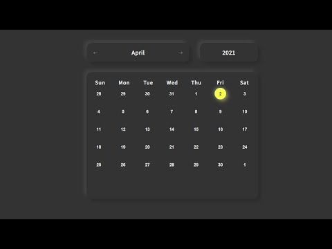 How To Create Calendar HTML, CSS & JAVASCRIPT  | Citrine Academy