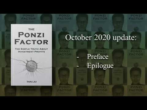 Vlog: The Ponzi Factor book update (Oct 2020)
