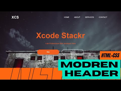 How To Make A Modern Website Using HTML CSS  Website Header Design -#xcstackr