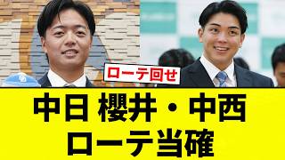 [Chunichi Rotation] Chunichi's Sakurai and Nakanishi are almost certain to be in the rotation [Pr...
