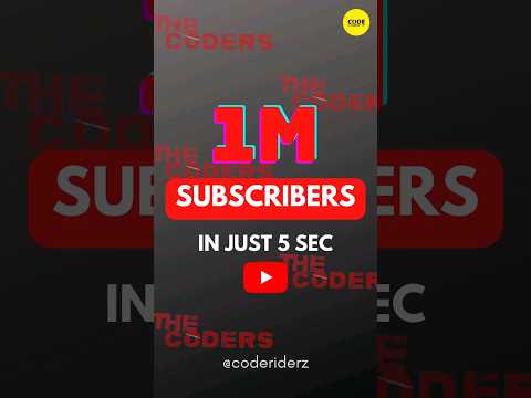 Get 1M Subscribers in just 5 sec #shorts #short #youtubeshorts