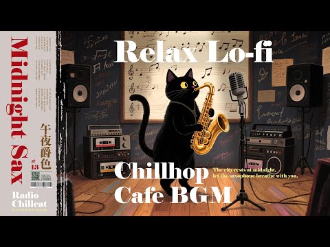let the saxophone🎷 breathe with you 🎶~Meow | Lofi Music/Study/Saxophone/Chill hop/Relax/Chill beats