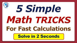 5 Simple Math Tricks For Fast Calculations  ll   Mathematics Tricks
