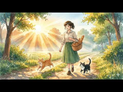 Ghibli ASMR | 買麵包的早晨 A morning for bread.| Paws & Pause | Lofi