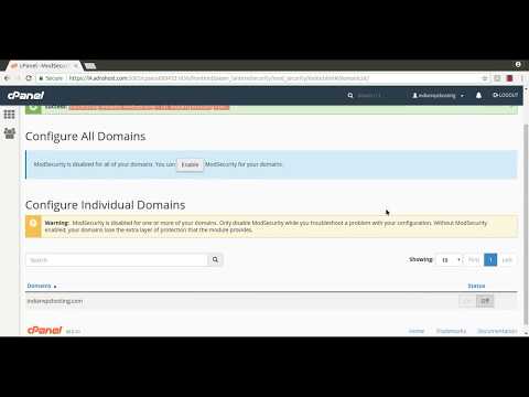 How to disable/enable mod_security at best and cheap cPanel Hosting Advika Web