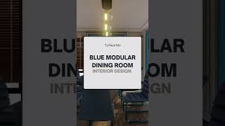 Blue Modular Dining Room Interior Design