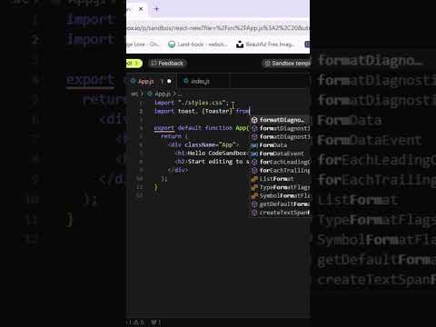 ReactJs: Create message and alert pop up with React Hot Toast #reactredux #reactjs #reacthooks