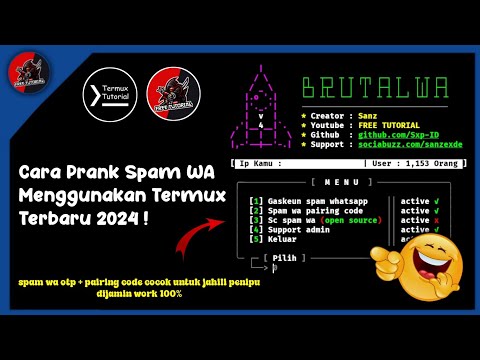 FREE TUTORIAL - Cara Prank Spam WA Menggunakan Termux Terbaru 2025 !