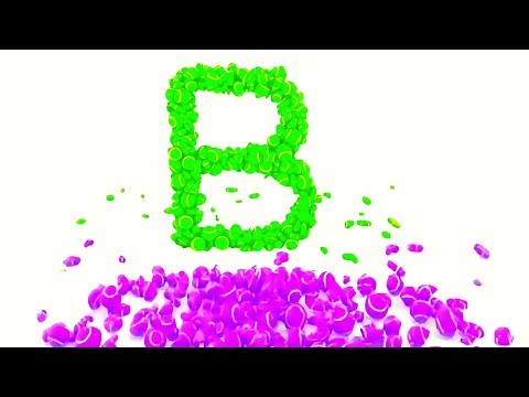 Learn ABC's Alphabet B with 3D Colorful Candies Sponsored By Gamavision Csupo & Sound Vibration