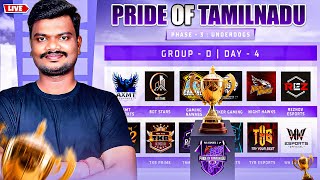 🔥 YOUTUBER PHASE 3 | UNDERDOGS DAY 4 | PRIDE OF TAMILNADU #pvs #gyangaming #freefirelive {full}