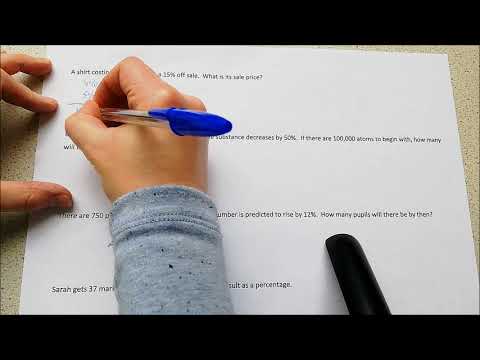 Percentage Part 6:  Mixed Exam Style Questions