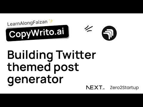 Building UI for Twitter styled Post creator | Nextjs Tailwind Typescript | Zero2SaaS