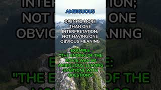 One-Minute Vocabulary: What Is Ambiguous? | Learn English Quickly
