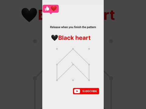 🖤 Black Heart || Phone Pattern🔐🔥😈 Lock || ;) #shorts #pattern #craft #viral #hindi #dubai #viral