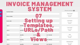 07 HOW TO SETUP VIEWS, PATH/URL, AND TEMPLATES IN DJANGO - INVOICE MANAGEMENT SYSTEM