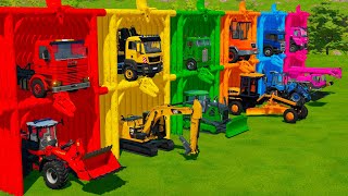 TRANSPORTING WHEEL LOADER, EXCAVATOR, BULLDOZER, CRANE & GRADER WITH TRUCKS! Farming Simulator 22