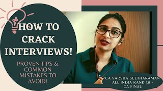 How to crack Interviews! | Common Mistakes to Avoid & Things to Do