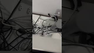 Antes vs Depois #cablemanagement #setup #programador #dev #devsetup #softwaredeveloper