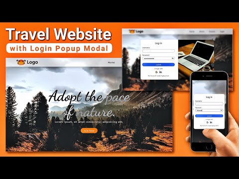 ReactJS Responsive website with Login Popup Modal | Tailwind CSS