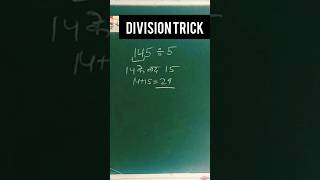 145÷5 #divisiontricks #divisiontrick #mathshacks #mathshack #mathstricks#mathstricksmagic#mathstrick