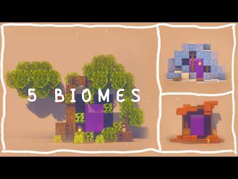 Minecraft: Nether Portal Design Ideas ( Part 1 ) | Portal Decorations