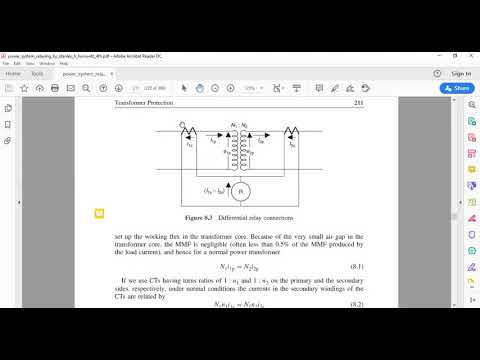 Single Phase Transformer Differential Protection Complete Lecture