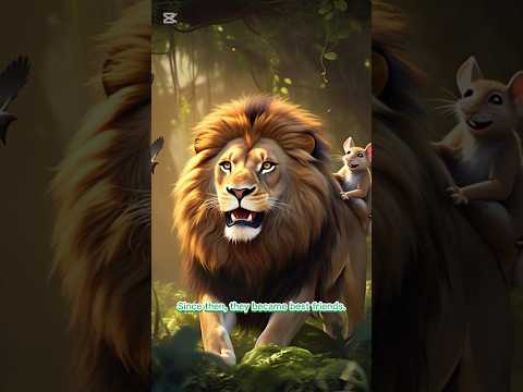 The Lion and the Mouse 🦁🐭 | Moral Story for Kids in Urdu & English | شیر اور چوہا کی دوستی