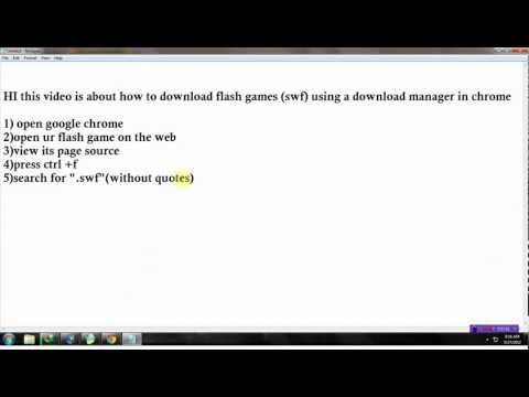 how to download flash (swf)games on chrome