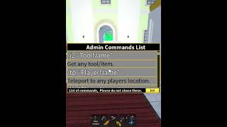 BloxFruit But You can use Commands (It's Fan Made) #roblox #bloxfuits #shortvideo #shorts