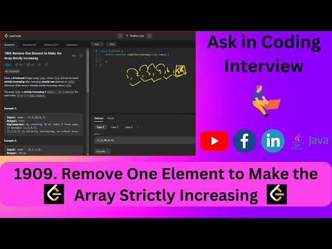 1909. Remove One Element to Make the Array Strictly Increasing | IN JAVA #leetcode #java