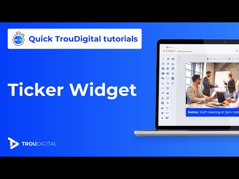 Master the Ticker Widget | Quick TrouDigital Tutorials