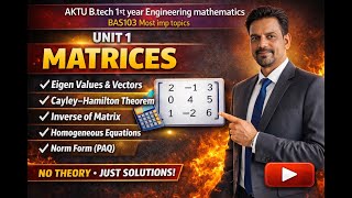 AKTU B.Tech 1st Sem | Engineering Mathematics-1 (BAS103) | Unit-1 Most Expected Topics | 100% Exam