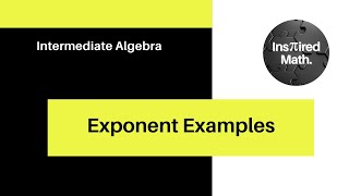 Exponent Examples - Positive and Negative