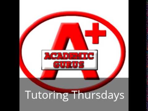 Tutoring Tuesdays and Tutoring Thursdays coming soon! Submit your questions...