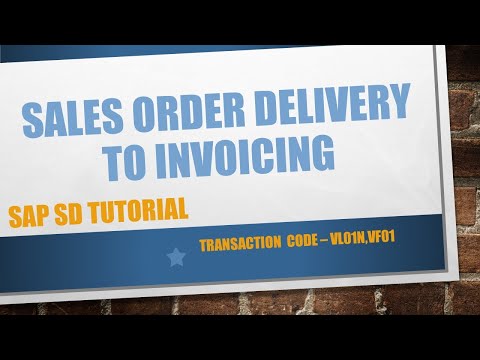 How to create Sales order Delivery & Invoice in SAP (VL01N & VF01)