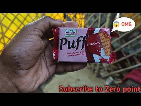 Puff  Strawberry flavoured Sandwich biscuits पार्ट 1 है यह