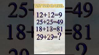 Test Your IQ Level | Genius Math Brain Teaser Challenge 🔥 | #Shorts#trending #youtubeshorts