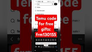 How i got 20+ free gifts from Temu using this code: frm130155 #temu #freegifts #savemoney