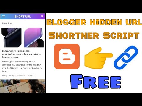 Hidden Url Shortner script for Blogger | Blogger Url Shortner | #WebTricks