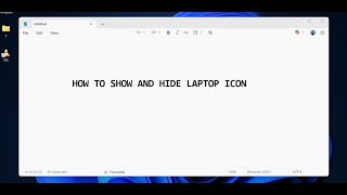 How to Show and Hide Laptop or Desktop Icons in Windows 11 Easy Guide